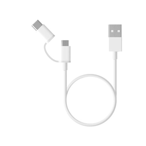 Xiaomi Mi 2-in-1 USB-A to Micro USB/USB-C kábel 1m - Fehér - SJV4082TY