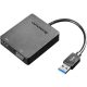 Lenovo USB 3.0 VGA/D-Sub + HDMI Átalakító Fekete 10cm (4X90H20061) - USB HUB