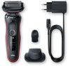 Braun 51-R1200s Wet & Dry Shaver, Black/Red - Borotva