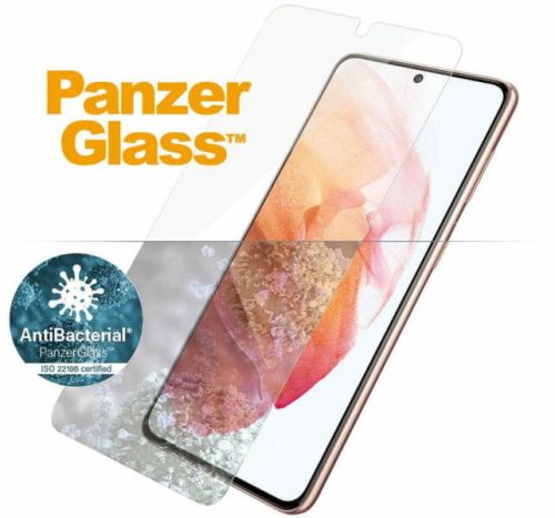 Panzer Edge-to-Edge Antibacterial Samsung Galaxy S21 5G telefonhoz (FingerPrint Ready) 7269 - Kijelzővédő fólia